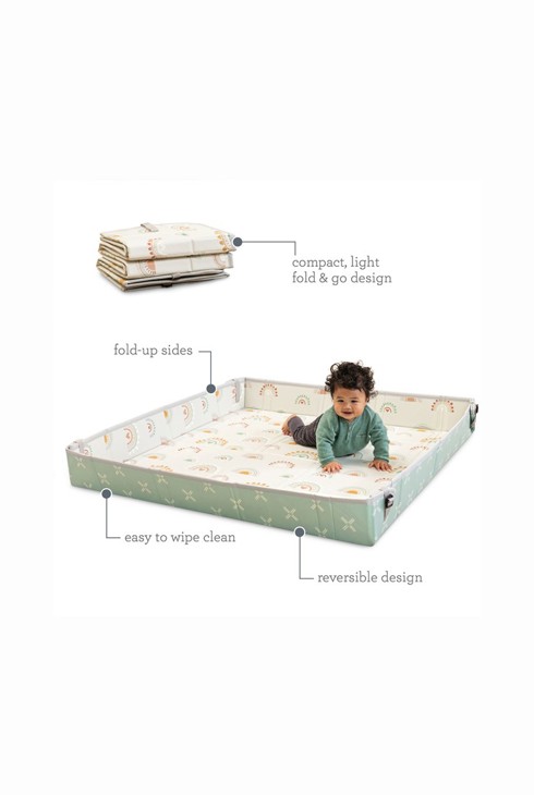 Tapis d'éveil nomade en mousse à bords repliables Infantino