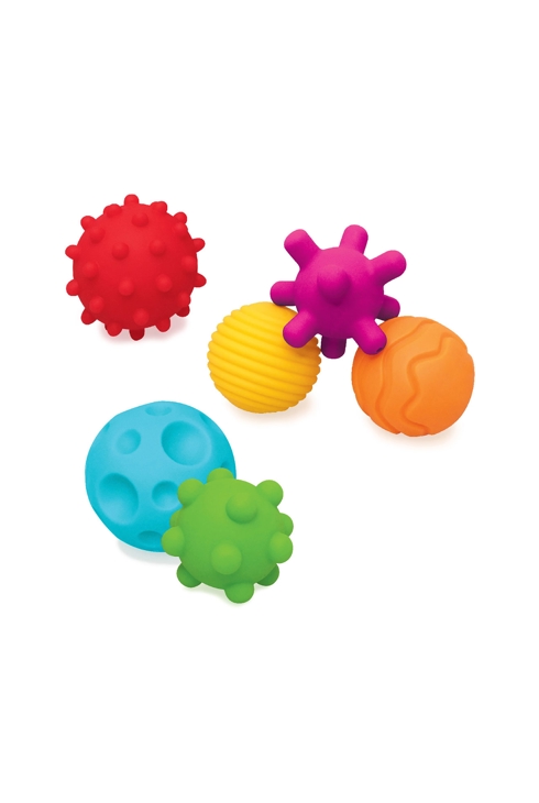 Set sensoriel 24 pièces balles, animaux, cubes et pyramides à empiler Infantino