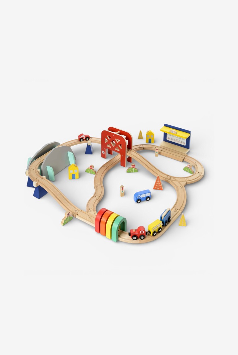 Coffret train fête foraine - 54 pièces