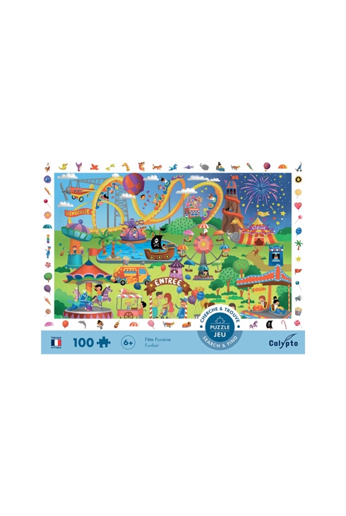 Puzzle 100 pièces Cherche et trouve Fête Foraine Sentosphère