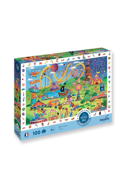 Puzzle 100 pièces Cherche et trouve Fête Foraine Sentosphère 1