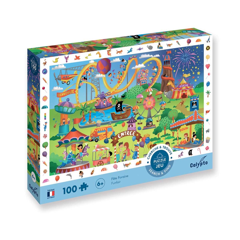 Sentosphère - Puzzle 100 pièces Cherche et trouve Fête Foraine Sentosphère