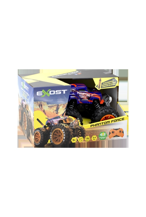 Voiture télécommandée Monster Truck tout terrain avec supensions Phantom Force Exost