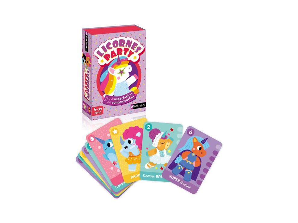 Jeu de cartes Licornes party Nathan 2