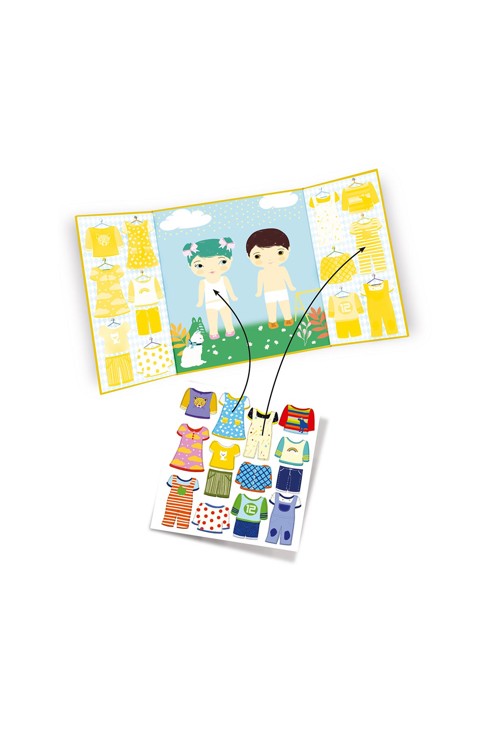 Stickers épais et repositionnables Les Habits Djeco 2