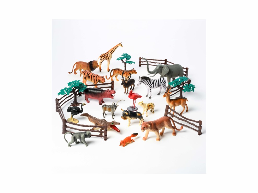 Baril de figurines d'animaux sauvages Oxybul 2