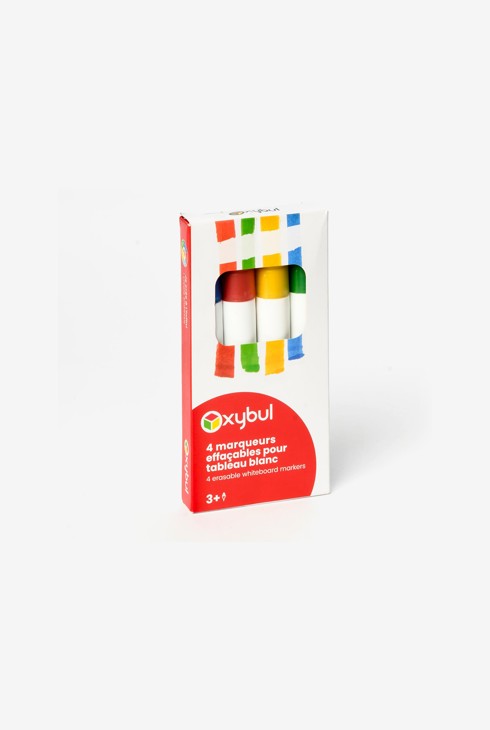 4 marqueurs effaçables pour tableau blanc Oxybul 1