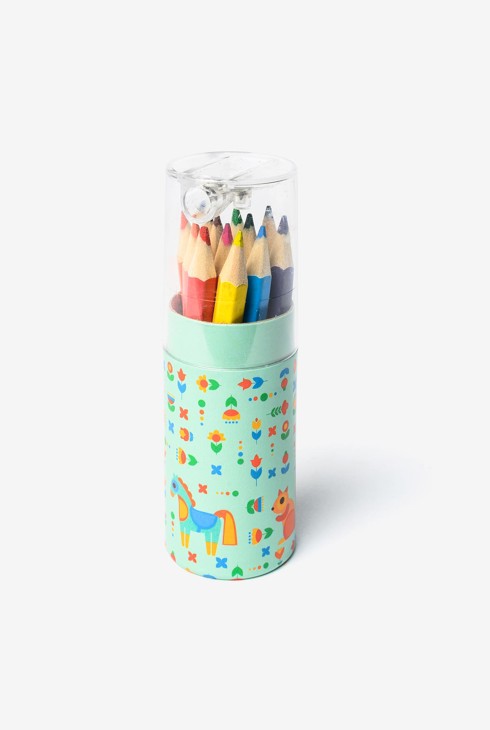 12 mini crayons de couleurs Oxybul 1