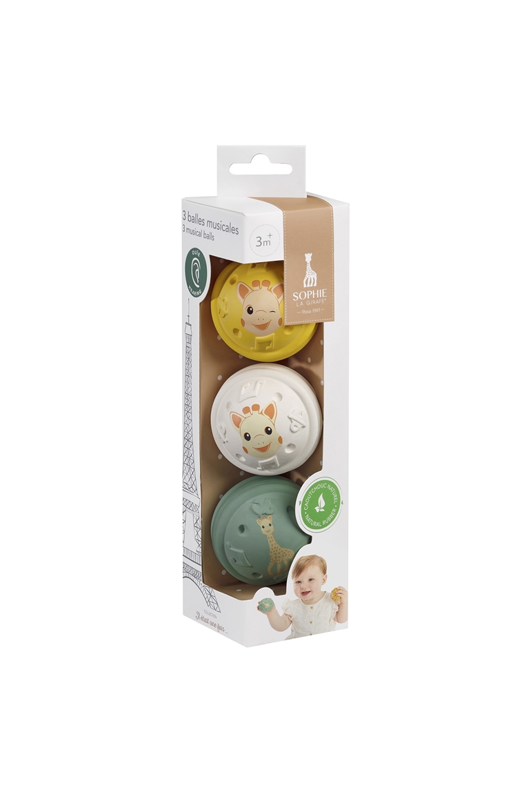 Coffret 3 balles musicales Sophie la girafe 1