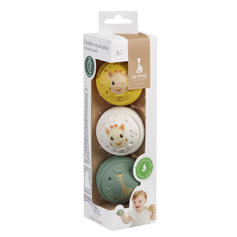 Sophie la Girafe - Coffret 3 balles musicales Sophie la girafe