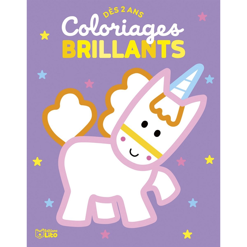 Lito - Livre Coloriages brillants Licornes