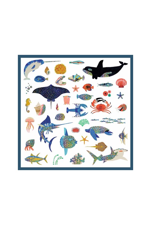 160 stickers métallisés Océan Djeco 2