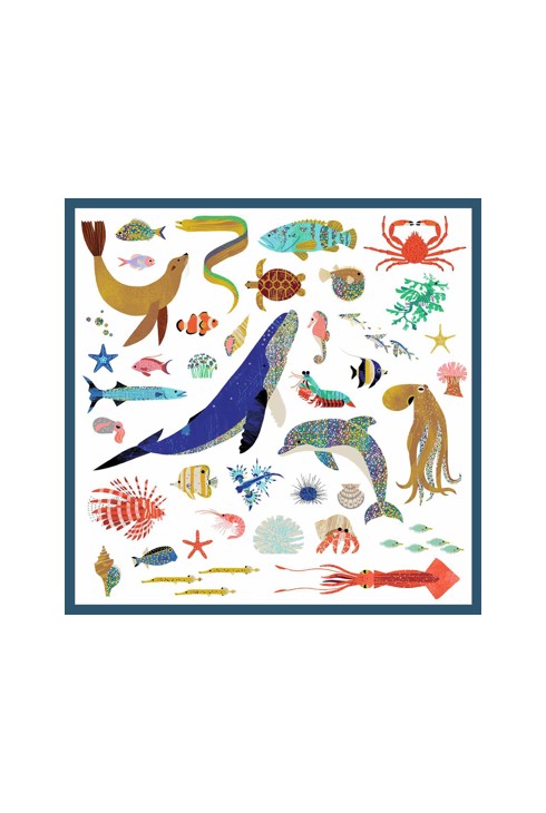 160 stickers métallisés Océan Djeco