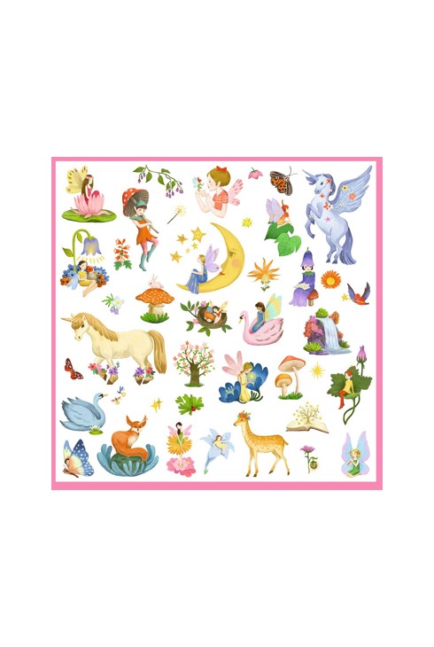 160 stickers métallisés Fantasy Djeco