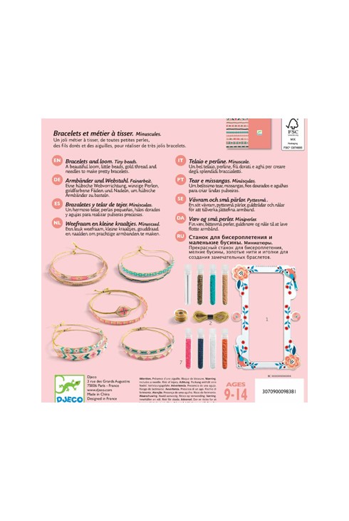 Un coffret de bracelets perles et métier à tisser Djeco