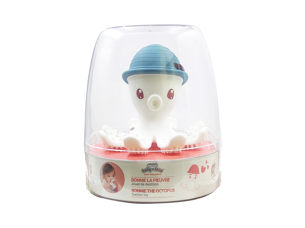 Anneau de dentition Bonnie la pieuvre bleu niagara Babytolove 1