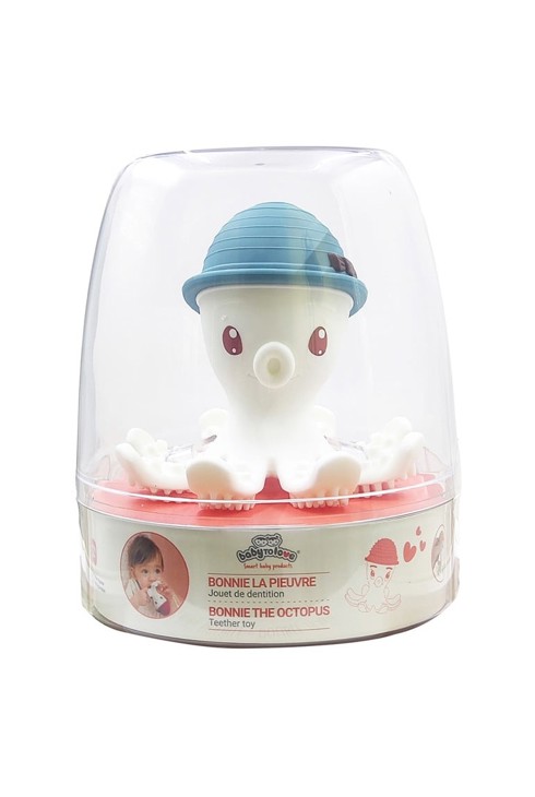 Anneau de dentition Bonnie la pieuvre bleu niagara Babytolove 1