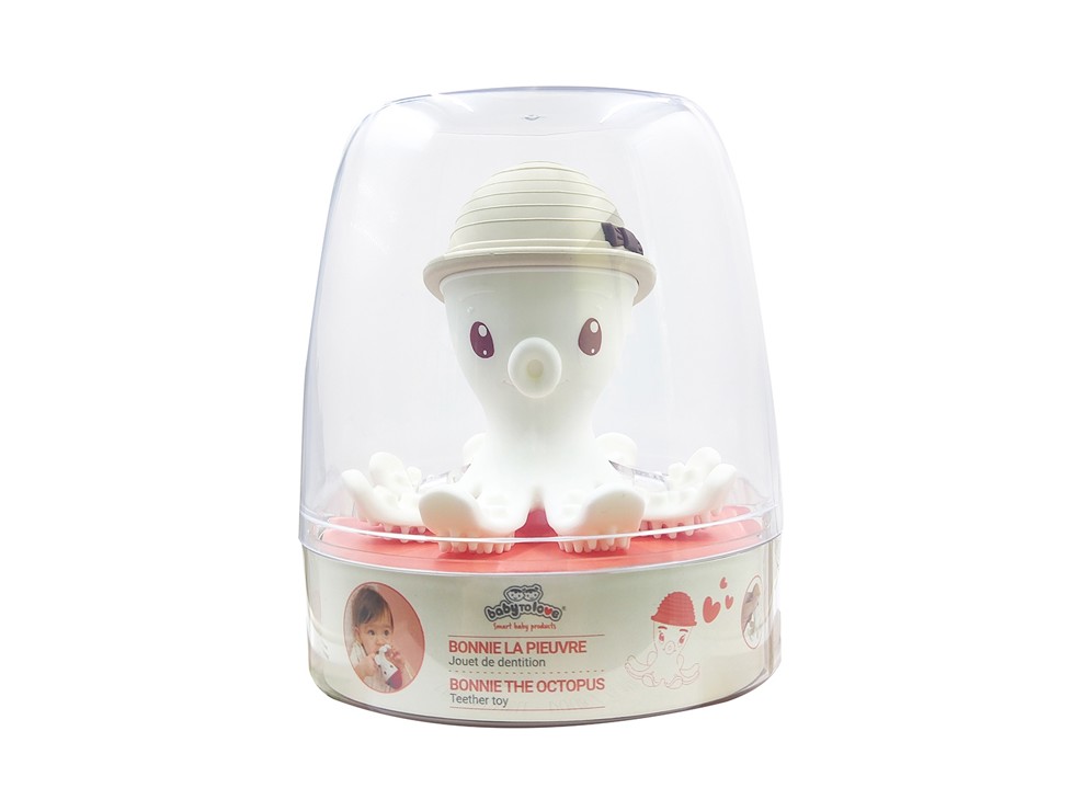 Anneau de dentition Bonnie la pieuvre sable Babytolove 1