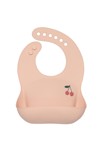 Bavoir en silicone av. poche Happy Fruits Cerise, rose LÄSSIG 1