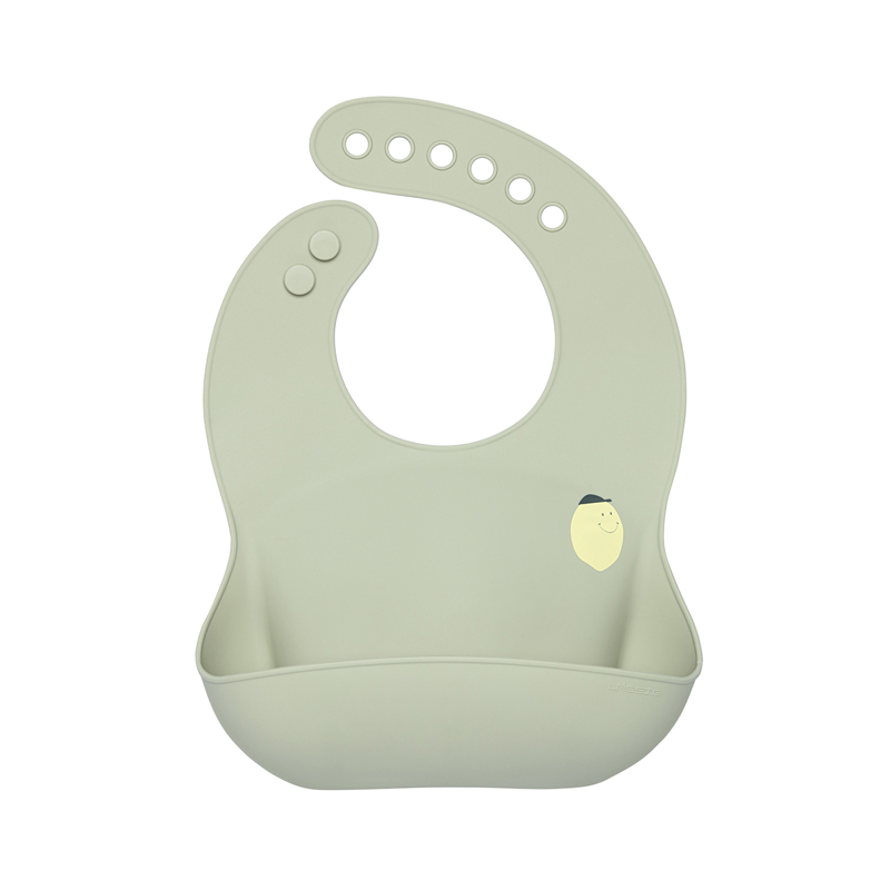 Lässig - Bavoir silicone Happy fruits citron