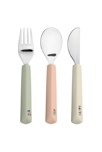 Couverts en silicone 3 pcs Happy Fruits Cerise, Rose,Kaki clair,écru LÄSSIG 1