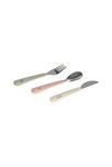 Couverts en silicone 3 pcs Happy Fruits Cerise, Rose,Kaki clair,écru LÄSSIG 2