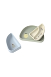 LÄSSIG Set de vaisselle en silicone 3 pcs Citron Happy Fruits, Bleu, kaki clair, écru 2