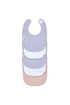Lot de 5 bavoirs coton (bio) Happy Fruits Cerise, Lilas/Pêche LÄSSIG 3
