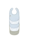 Lot de 5 bavoirs coton (bio) Happy Fruits Citron, Bleu Kaki clair LÄSSIG 4