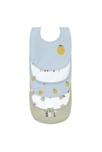 Lot de 5 bavoirs coton (bio) Happy Fruits Citron, Bleu Kaki clair LÄSSIG 1