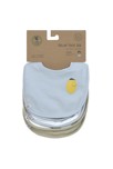 Lot de 5 bavoirs coton (bio) Happy Fruits Citron, Bleu Kaki clair LÄSSIG 2