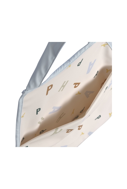 Bavoir Medium Drop av. poche Happy Fruits bleu LÄSSIG