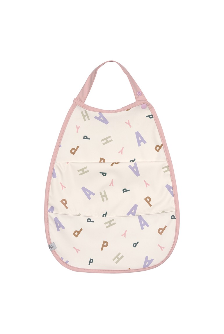 Bavoir Medium Drop av. poche Happy Fruits pêche LÄSSIG 1