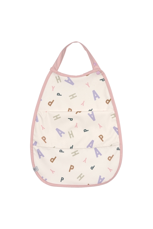 Bavoir Medium Drop av. poche Happy Fruits pêche LÄSSIG 1
