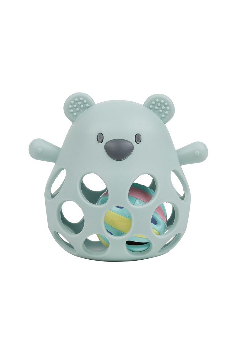 Ours hochet de dentition vert avec balle Nattou 1