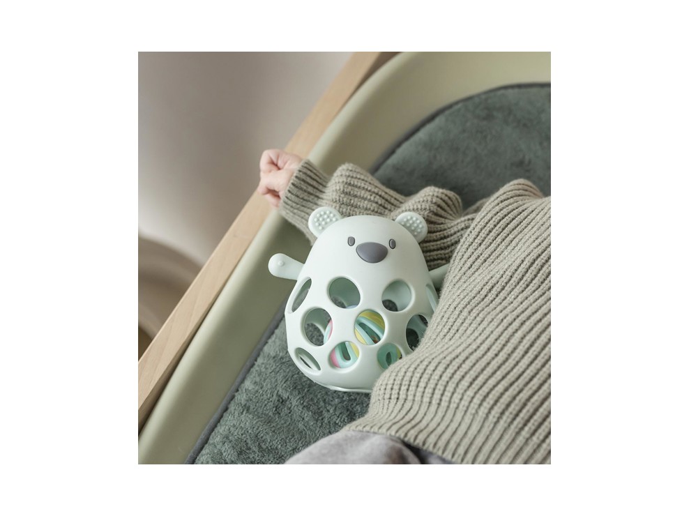Ours hochet de dentition vert avec balle Nattou 2