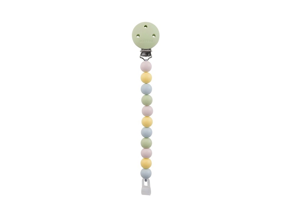 Attache tétine multi couleurs vert Nattou 1