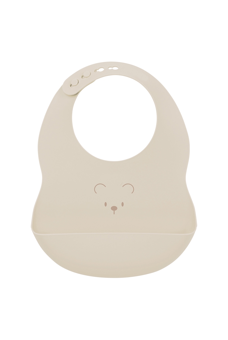 Bavoir en silicone argile avec ours imprimé Nattou 1