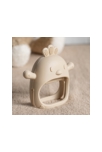 Hochet moufle de dentition en silicone beige argile Nattou 4