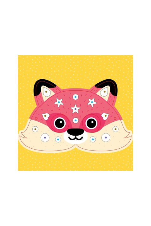 Pochette Mes masques en gommettes mousse, animaux