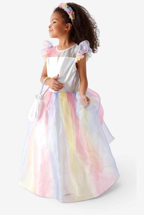 Déguisement de princesse Iris arc-en-ciel et ses accessoires 6-8 ans Oxybul 1