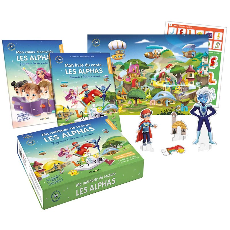Récréalire - Coffret Ma méthode de lecture Les Alphas - De 4 ans à 6 ans