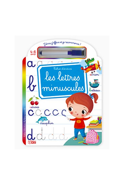 Livre effaçable J'écris les lettres minuscules - Lito 1