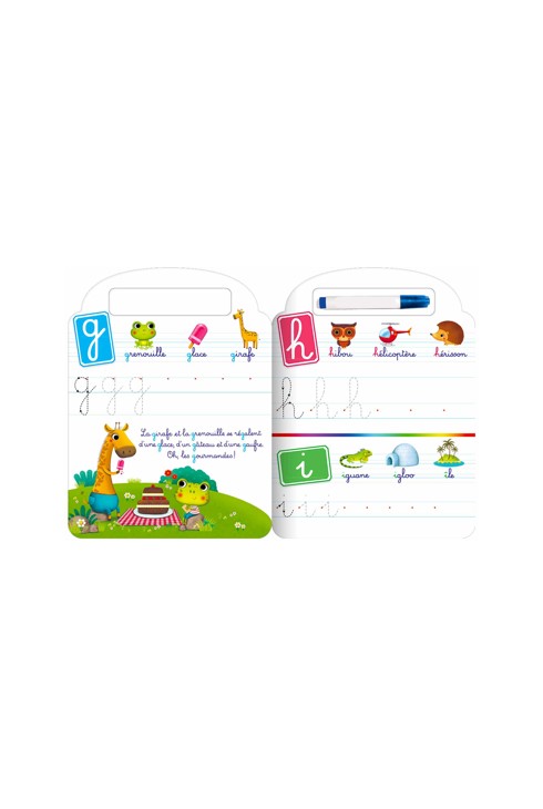 Livre effaçable J'écris les lettres minuscules - Lito