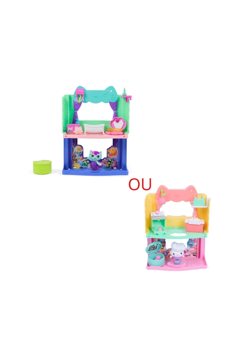 Coffret cuisine ou salle de bain et figurine Gabby chat, Playset Deluxe 1
