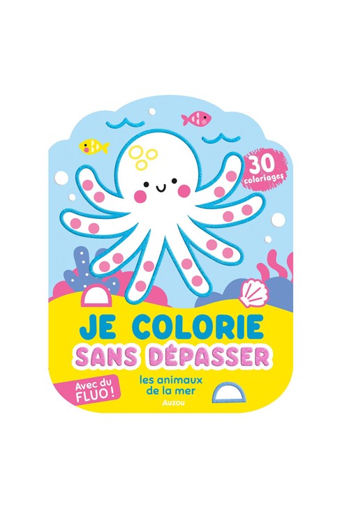 Livre je Colorie sans dépasser, les animaux de la mer 1