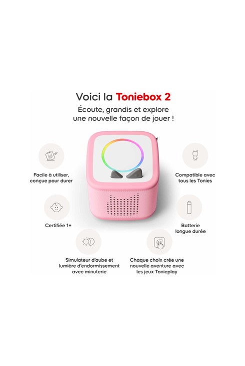 Mon premier coffret Toniebox 2 rose fleur