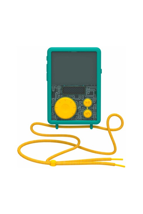 FLAM, baladeur interactif avec sa coque de protection verte 1