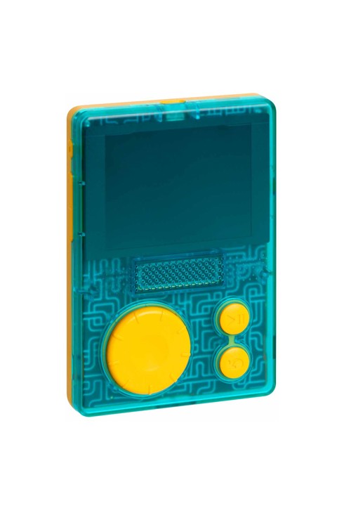 FLAM, baladeur interactif avec sa coque de protection verte