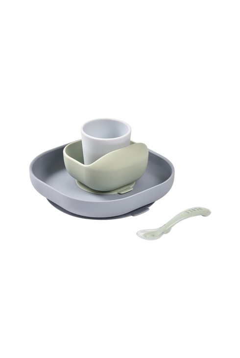 Coffret repas silicone 4 pièces Galet 1